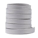 (Qikaal) シューレース 靴紐 160cm 平紐 靴ひも 無地 スニーカー 紐 shoelaces 1.6M グレー