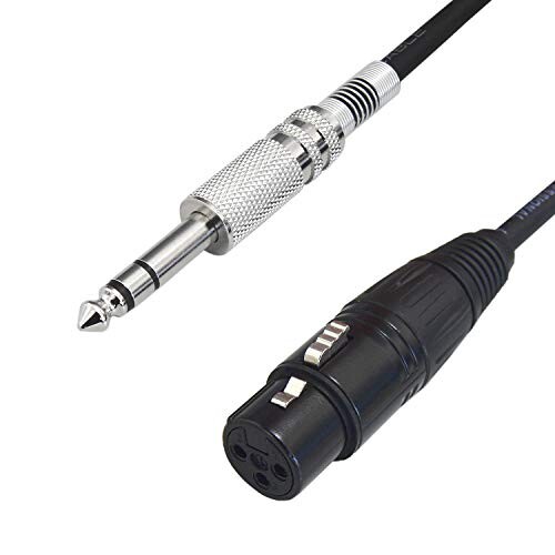 F-Factory 6.3mm TRS フォーン(標準)プラグ (オス) - XLR(キャノンプラグ) (メス) 変換ケーブル 1.5m FNT-XT-76015S