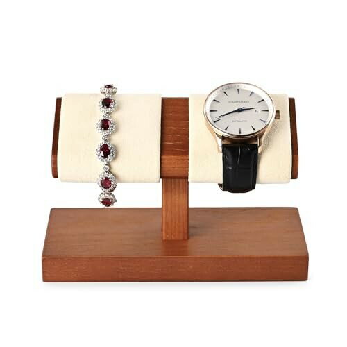 Oirlv 腕時計 スタンド ウォッチスタンド 木製 2~4本用 ディスプレイ 収納 撮影 高級 おしゃれ 時計置き台 適格請求書に対応 SM21501 ベージュ 