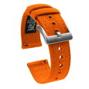 (BARTON WATCH BANDS) パンプキン - キャンバス製 クイックリリース 腕時計用バンド ウォッチストラップ - 色 幅選択可 - 18mm / 19mm / 20mm / 21mm / 22mm / 23mm / 24mm パンプキンオレンジ