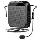 ポータブル 拡声器 メガホン ハンズフリー マイク付きヘッドセット付属 小型 スピーカー USB microSD 音楽再生 イベント 講演会 説明会 アウトドアに最適 ブラック