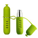 Abacad アトマイザ- 香水 スプレーボトル 携帯用 香水噴霧器 ポータブル 香水スプレー ワンタッチ補充 機内持ち込み可能 透明 噴霧器 香水用 霧吹き 5ml 旅行 通勤 出張 (グリーン)