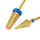 CGBE ネイルビット 2個 ネイルドリルビット 2.35mm 軸径ゴールドネイルマシン ビット 爪磨き用超硬ネイルドリル キューティクル除去 ジェルのオフ コ...