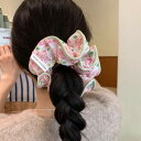 Briskyjp シュシュ ヘアゴム 花柄の生地 可愛いシュシュ 女性 ヘアアレンジ 髪ゴム レディース ヘアアクセサリー おしゃれ 大人 髪飾り 髪留め 高弾性 エレガント 韓国風 髪の厚い方でも使