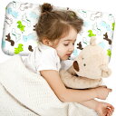 低反発ベビー枕 寝姿矯正・向き癖防止 新生児~6歳用 綿100% 無添加 通気性 洗える 軽量設計(1kg以下) - 寝ハゲ対策に最適な赤ちゃん枕 恐竜柄