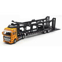 MORYTRADE キャリアカー キャリアトラック おもちゃ 積載車 自動車 ミニカー 全長33cm 6+ 1/48 黄