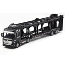 MORYTRADE キャリアカー キャリアトラック おもちゃ 積載車 自動車 ミニカー 全長33cm 6+ 1/48 黒