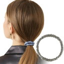 Exgox シルク ヘアゴム 跡がつかない 髪ゴム 天然シルク100% 高弾性『結び跡がつきにくく、髪の傷みも軽減』 おしゃれ 大人 ヘアアクセサリー (グレー...