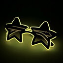 (MAYTOTE) ハロウィン 星 発光メガネ コスプレ 仮装道具 LED眼鏡 クリスマス パーティー 誕生日 プレゼント サングラス (イエロー)