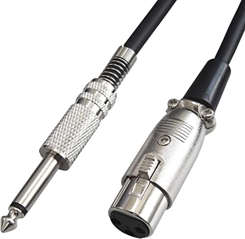 マイクケーブル 3M 6.3mm モノラル標準プラグ(オス)-XLR/キャノンプラグ(メス)ケーブル 3M XLRケーブル 3M C-080-3m