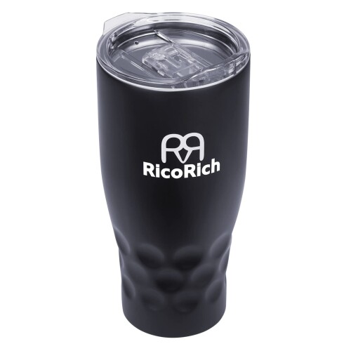 真空断熱タンブラー ふたつき ステンレス 二重構造 900ml ブラック RR RicoRich (RRWB11-BK-N)