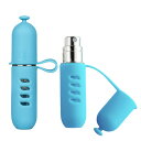 Abacad アトマイザ- 香水 スプレーボトル 携帯用 香水噴霧器 ポータブル 香水スプレー ワンタッチ補充 機内持ち込み可能 透明 噴霧器 香水用 霧吹き 5ml 旅行 通勤 出張 (ブルー)