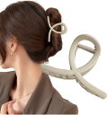 (Herbeluemily) ヘアクリップ ヘアクロー ダッカール バンスクリップ クロスライン 小さめ ミニ マット オフホワイト HM-0084-R02-OWH