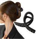 (Herbeluemily) ヘアクリップ ヘアクロー ダッカール バンスクリップ クロスライン 小さめ ミニ マット ブラック HM-0084-R02-BK