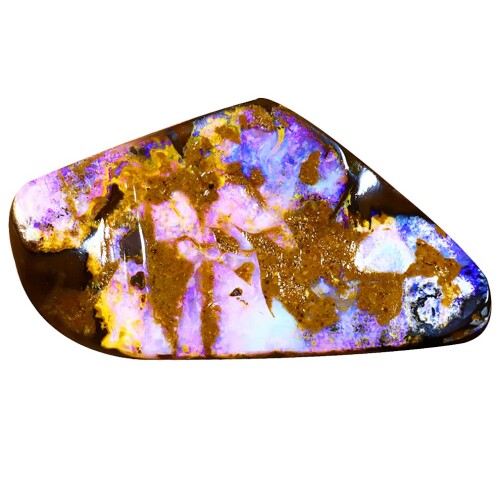 ܥѡ 롼ȡ 30.84 ct Fancy Shape (35 x 24 mm) Multi Color Australian Koroit Boulder Opal Natural Loose Gemstone