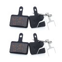 Wolfride 自転車ディスクブレーキパッド レジンパッド 金属樹脂製 パッド交換 全シリーズオイルブレーキ パッド スプリングとピン付き 2ペア入り