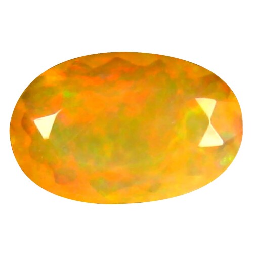 レインボーオパール ルースストーン 2.08 ct AAA+ Grade Faceted Oval Cut (13 x 8 mm) Un-Heated Ethiopian Rainbow Opal Genuine Loose Gemstone