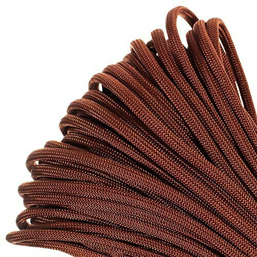Paracord Planet Genuine Type III 550lb Paracord ? ナイロンコード(ソリッド、マルチ、反射カラー) ? チョコレートブラウン (100 ft)