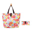 (goodspoon) ショッピングバッグ エコバッグ 折りたたみ 軽量 トートバッグ マイバッグ 丈夫 (紅色の花)