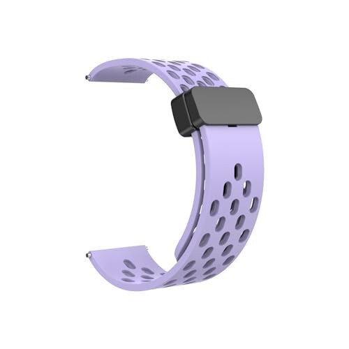 (YSuqiBB) 時計バンド20mm 22mm 多孔質通気マグネットシリコンバンド防水柔軟快適工具不要簡単交換ほとんどのスマートウォッチに適用腕時計ベルト (22mm, (1)パープル)