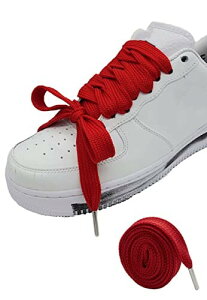 (Eesu cos) SHOELACES シューレース 靴紐 平紐 ビックサイズ 140cm 紐の幅1.5cm 存在感 立体感 極太シューレース (レッド)