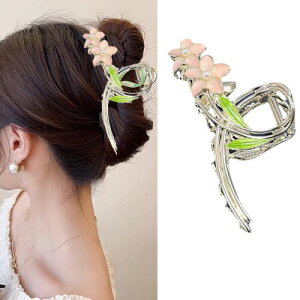 HAPVITAL バンスクリップ ヘアクリップ オフィス シンプル ヘアアクセサリー 髪留め 髪飾り 韓国風 クリップ 大きめ オフィス おしゃれ 贈り物 レディース用 1個セット (紫)