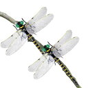MIMIMACHI 虫よけトンボ おにやんま オニヤンマ トンボ 蜻蛉 虫避け 12cm級 本物とそっくり 蜂よけ 玄関 ベランダ 網戸 アウトドア 釣り ゴルフ 山登り 家庭菜園 草刈り スズメバチ ハイキン(4)