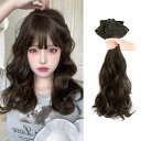 Sofeiyan エクステ 襟足ウィッグ カール ロング 45cm クリップ式 3枚セット ワンタッチエクステ 組み合わせ自由 かつら 部分ウィッグ 日常 耐熱 ブラウンブラック