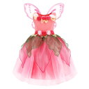 (CQDY) お花の妖精 コスチューム キッズ(妖精コスチューム+羽) 2点セット フラワーティンク ピンクドレス プリンセスドレス 子供用 衣装子供 コスプレ...