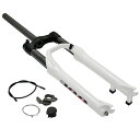 SPINNER 300 24" Suspension Fork 100 mm 1 1/8" Remote Lockout, White, SP2683-N