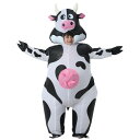 (JOYBRO) インフレータブル牛コスチューム 子供用、ハロウィン・お祭り・コスプレパーティーにぴったりな面白い農場の牛スーツ、男の子・女の子用、子供用仮装衣装・演劇・イベント向