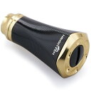 HEIGHTEN 20mm リール ハンドル ノブ シマノ ダイワ 通用 (Shimano Type A) (Daiwa Type S)用 Tornado Series (ブラック&ゴールド) (707)(4)