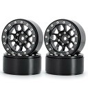 1.9ビードロックホイール ホイールハブ タイヤインナー 12mm六角ハブAXIAL SCX10 TRX4 90046 D90に対応60ブラック (4個)