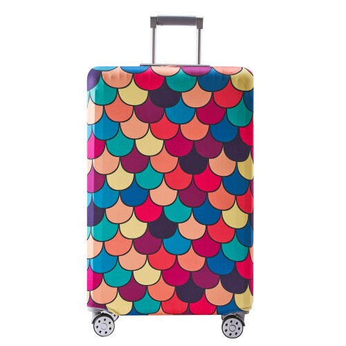 Travelkin 荷物カバー 洗濯可能 スーツケースカバー スーツケースプロテクター 傷防止 スーツケースカバー 18~32インチの荷物に対応, 2-Scales of Dragon。, XL(29-32inch suitcase)