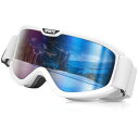 (Aokcot) スノーゴーグル スノーボードゴーグル アップグレードOTG広視野レンズ 防風/防雪/曇り防止 紫外線防止 メガネ対応 軽量と耐衝撃 適用大人男女の登山またはスキー用のスポーツゴ