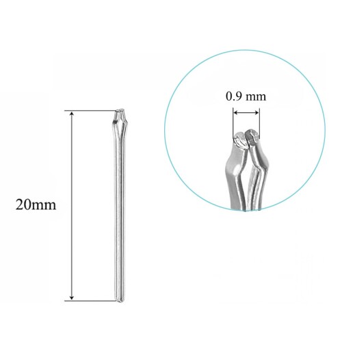 TICFROG 30個セット 時計 ベルト調整部品 11mm 割れピン 径[ファイ]0.9mm ステンレス鋼 時計バンドリンクコッターピン 11ミリ 時計ストラップバースプリットピン 時計バンドの修理用 2