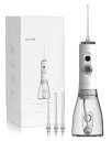 PLUZZ 口腔洗浄器 ジェットウォッシャー 99段階水圧調整 IPX7防水 360°回転4種類のノズル付き 多機能ウォーターフロッサー 300ml大容量タンク...