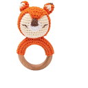 Shinse がらがら ラトル ぬいぐるみ ガラガラ カギ針編み おもちゃ ベル入れ 脳力開発 動物 木製 ブナの木 手指舐め防止 幼児 赤ちゃん 新生児祝い ...