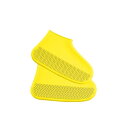 (TOMOO) 男女兼用 携帯用シリコーン靴カバー レインブーツカバー 折り畳み靴 レインプルーフシューズカバー 高弾性雨靴 防水靴 滑り止め 耐久性 (黄色い, S)