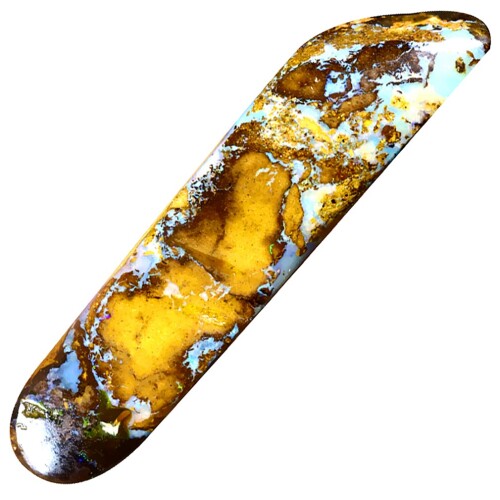 ボルダーオパール ルースストーン 35.68 ct Fancy Shape (47 x 11 mm) Multi Color Australian Koroit Boulder Opal Natural Loose Gemstone