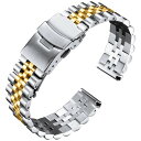(BINLUN) 時計バンド ステンレス 腕時計ベルトメタル ウォッチバンド 金属 時計ベルト18mm 20mm 22mm 24mm 26mm 交換スマートウォ...