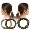 シルク ヘアゴム 太さ1cm×2本、1.5cm×1本 3本 セットシュシュ 髪ゴム 髪留め 髪飾り ヘア アクセサリー プレゼント (?セット グレー(1.5cm) / コーヒーブラウン、ブラウングレー (1.0cm))