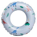 浮き輪 フロート 子供用 可愛い浮き輪ベッド 水上ハンモック 強い浮力 海遊び 夏 水遊び ピンク クリーム色 日光浴 海水浴 折りたたみ プールパーティー 空気入れ (ブルー恐竜, 90)
