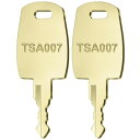 TSA 鍵 TSA007用のロックキー 鍵 2本セット トラベルバッグ鍵 荷物スーツケース鍵 スペアキー 海外旅行 出張 マスターキー 便利グッズ シルバー|詳細画像