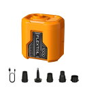 FLEXTAILGEAR EVO PUMP 3 エアポンプ 電動ポンプ 携帯ポンプ 5kPa 強力1000L/分 1300mAH電池内蔵 空気入れ 空気抜き 両対応 5種類のノズル付き インフレーターマット プール 真空圧縮袋 浮き輪 イン