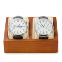 Woodten時計スタンド時計を保護するための枕付きの無垢材の時計スタンド時計スタンドプレミアム天然木時計スタンド木製1時計収納時計ディスプレイ収納を使用 オフホワイト ダブル 2 