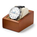 Woodten時計スタンド時計を保護するための枕付きの無垢材の時計スタンド時計スタンドプレミアム天然木時計スタンド木製1時計収納時計ディスプレイ収納を使用 オフホワイトのウォッチ