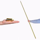 アピアリングケーン 金属製 鉄砲棒 伸縮棒 マジック ステッキ 舞台マジック道具 手品 道具 (140cm 金色)