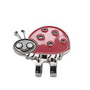 ゴルフクリップ ボールマーカー ゴルフハットクリップ ステンレス 磁性 マグネット 6パータン(てんとう虫)(4)