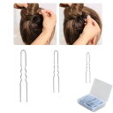 GOORAIFU ヘアピン Uピン 150本入 5cm 6cm 7cm 玉付き 収納ケース付き ヘアアクセサリー ヘアセット用 業務用 バレエ 発表会 髪飾り 成人式 卒業式 入学式 お祝い シルバー